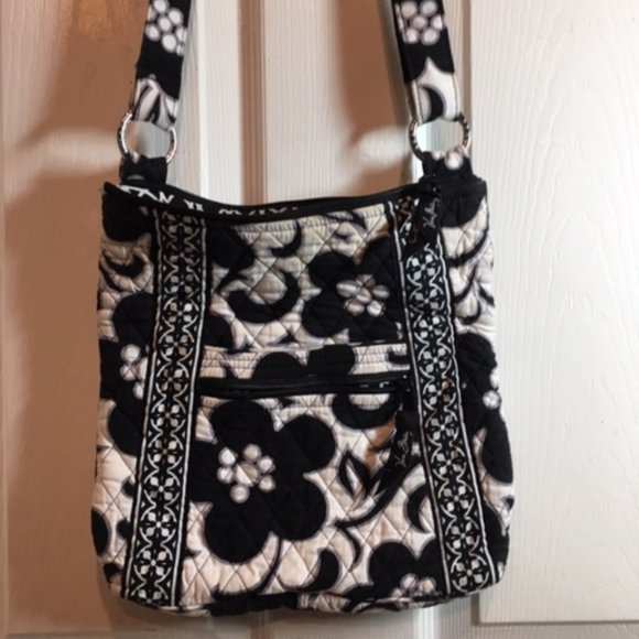 Vera Bradley Handbags - Vera Bradley Hipster Cross Body Black & White Bag